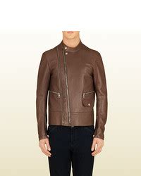 gucci jacket asymmetrical zip moto 2001 leather cotton|Gucci 1999 Black Asymmetrical Leather Biker Jacket.